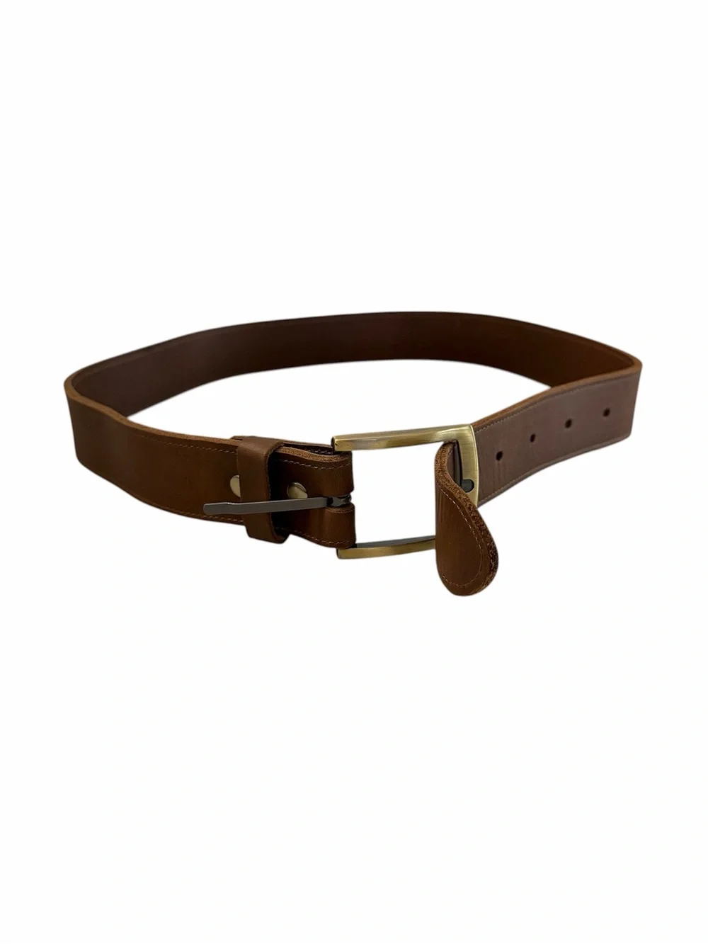 Nisolo Men’s Classic Brown Leather Belt with Gold Buckle Sz S NWOT